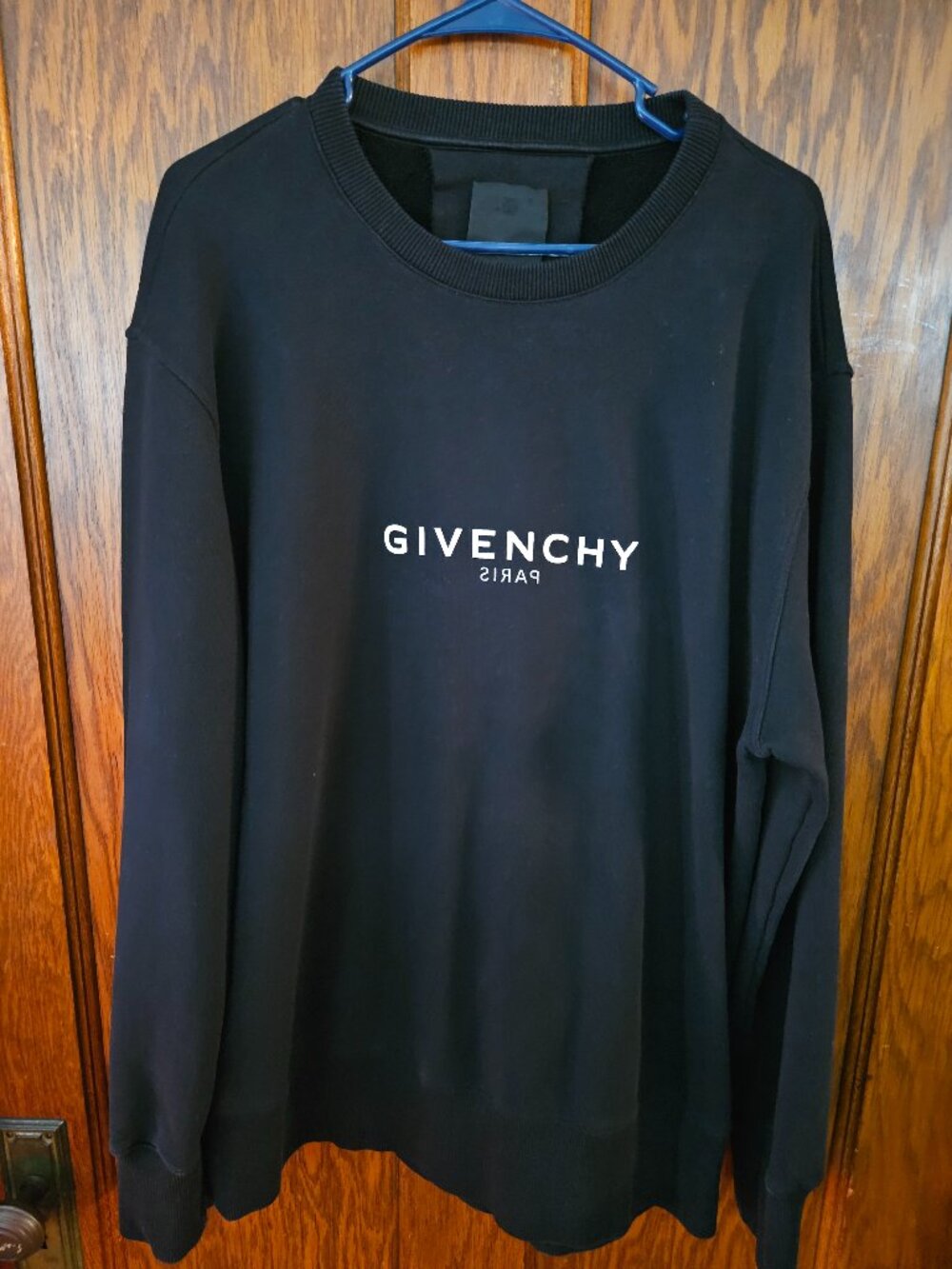 Givenchy Black Crewneck with White Logo Sz XXl